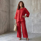 ⏳LAST DAY SALE ONLY ￡19.99!!💕✨ Women’s Linen-Blend 2-Piece Set – Effortless Autumn Style & Everyday Comfort
