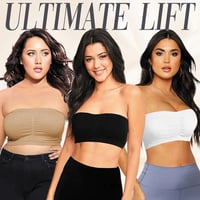 👙Limited Time Offer £9.99!! Ultimate Lift Seamless Bandeau Bra – Full Support Strapless Tube Top, Ruched Front, Non-Slip Comfort Everyday Wireless Bra