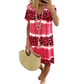 🔥 LIMITED-TIME SALE ONLY ￡11.99! ✨Women's Casual Tie Dye Leopard Print V-Neck Dress