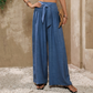 👖 LIMITED-TIME SALE ONLY ￡13.99! ✨ Women's High-Waist Wide-Leg Pants – Tie-Front, Flowy, Crinkle 🌬️