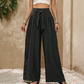 👖 LIMITED-TIME SALE ONLY ￡13.99! ✨ Women's High-Waist Wide-Leg Pants – Tie-Front, Flowy, Crinkle 🌬️