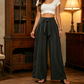 👖 LIMITED-TIME SALE ONLY ￡13.99! ✨ Women's High-Waist Wide-Leg Pants – Tie-Front, Flowy, Crinkle 🌬️