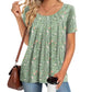 ⏳Limited-time 50% off⏰Women's Round Neck Short-Sleeved Floral Top💐👚