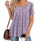 ⏳Limited-time 50% off⏰Women's Round Neck Short-Sleeved Floral Top💐👚