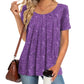 ⏳Limited-time 50% off⏰Women's Round Neck Short-Sleeved Floral Top💐👚
