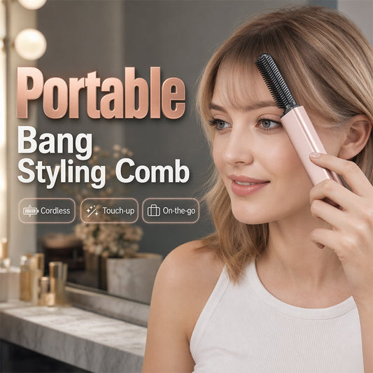 🔥💐Last Day Special Price £9.99‼️⚡50K+ SOLD! 👩Shape hair in 3 seconds! Create gorgeous hairstyles anytime anywhere. 💁Portable Wireless Mini Bang Styling Comb