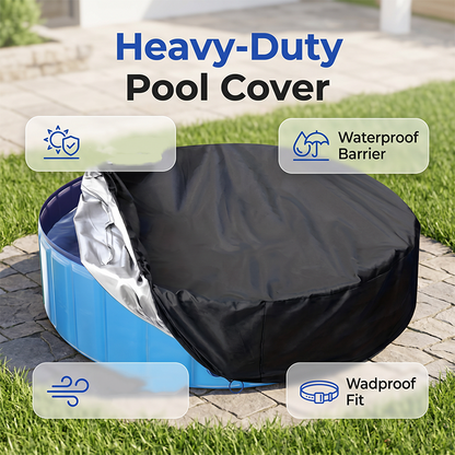 ⏳LAST DAY SALE ONLY ￡9.99!!🌊 SecureGuard™ Round Pool Cover – 100% Waterproof & Weatherproof | Trusted by UK Pool Owners 🇬🇧
