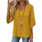 ⏳LAST DAY SALE ONLY ￡13.99!!💕Women's V-Neck Casual Embroidered Top