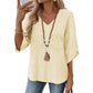 ⏳LAST DAY SALE ONLY ￡13.99!!💕Women's V-Neck Casual Embroidered Top