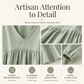 💕Summer Cool Deal: ONLY ￡17.99!👗Women's V-Neck Pleated Maxi Dress