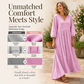 💕Summer Cool Deal: ONLY ￡17.99!👗Women's V-Neck Pleated Maxi Dress