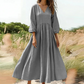 💕Summer Cool Deal: ONLY ￡17.99!👗Women's V-Neck Pleated Maxi Dress