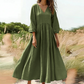 💕Summer Cool Deal: ONLY ￡17.99!👗Women's V-Neck Pleated Maxi Dress