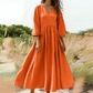 💕Summer Cool Deal: ONLY ￡17.99!👗Women's V-Neck Pleated Maxi Dress