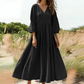 💕Summer Cool Deal: ONLY ￡17.99!👗Women's V-Neck Pleated Maxi Dress