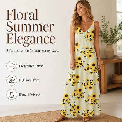 ⏳LAST DAY SALE ONLY ￡9.99!!⚡Flowy Vacation Maxi Dress