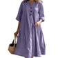 ⏰LIMITED TIME PRICE: ONLY ￡13.99!!!🔥Women’s Oversized A-Line Midi Dress with Pockets