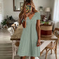 💖LAST DAY SALE ONLY ￡13.99!! 👗Top Pick - V-Neck Eyelet Dress with Scallop Trim – Lightweight & Romantic for Garden Parties or Brunch 🌿