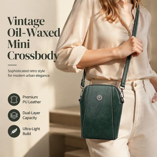 ⏳LAST DAY BUY 1 GET 1 FREE!!👛✨Women Handmade Leather Crossbody Phone Bag – Lightweight Small Purse for Essentials, Fits Phone, Cards & Keys 🛍️✨