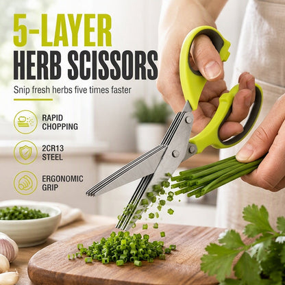⏳LAST DAY SALE ONLY￡6.99!🔥Multi-Layer Stainless Steel Kitchen Scissors