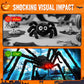 ⏳LAST DAY SALE 50% OFF!🔥🎃Hairy Spider with Large Web Halloween Outdoor Decoration🕷️🕸️