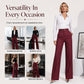 ✨ Women's High-Waisted Striped Wide-Leg Trousers – Flattering Fit For Effortless Everyday Style 🤍