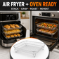 ⏳LAST DAY SALE ONLY ￡8.99!!🍳Food-Grade 304 Stainless Steel Air Fryer Stackable Rack | Grill & Toast Kitchen Accessory🍗✨