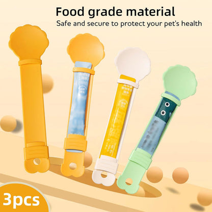 ⏳LAST DAY SALE ONLY ￡6.99!!🔥💞50K+ SOLD! Cat Feeder Spoon –BPA-free, one-hand squeeze & wide spoon. Clean feeding – grab yours! ✅