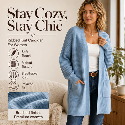 ⏳ LAST DAY SALE ONLY ￡15.99!!🔥The Everyday Ribbed Cardigan 🧶 – Lightweight, Flattering & Made for British Autumn 🍂☁️