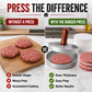 ⏳LAST DAY SALE ONLY ￡6.99!!🔥Stainless Steel Burger Press – Non-Stick Patty Maker for Perfectly Round, No-Crumble Burgers 🍔 | Heavy-Duty, Easy-Clean & Trusted by UK Home Cooks & Cafés 🇬🇧