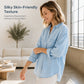 💗LAST DAY SALE 50% OFF🌿 Women's Chambray Denim Shirt – 3/4 Sleeve Button-Down Top in Soft Tencel™ Blend ✨ | Breathable, Skin-Friendly & Effortlessly Stylish 🇬🇧