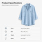 💗LAST DAY SALE 50% OFF🌿 Women's Chambray Denim Shirt – 3/4 Sleeve Button-Down Top in Soft Tencel™ Blend ✨ | Breathable, Skin-Friendly & Effortlessly Stylish 🇬🇧