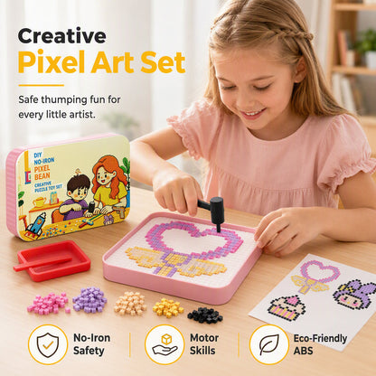 ⏳LAST DAY SALE ONLY￡17.99!🔥✨No-Iron DIY Pixel Beads Craft Kit