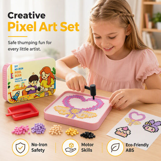 ⏳LAST DAY SALE ONLY￡17.99!🔥✨No-Iron DIY Pixel Beads Craft Kit