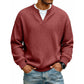 ⏳LAST DAY SALE ONLY ￡13.99!!🔥✨ Timeless Comfort | Men's Textured Waffle Layered-Look Long-Sleeve Tee
