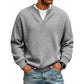 ⏳LAST DAY SALE ONLY ￡13.99!!🔥✨ Timeless Comfort | Men's Textured Waffle Layered-Look Long-Sleeve Tee