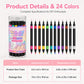 ⏳LAST DAY SALE ONLY ￡7.99!!💕🎁24 Colors Dual Ended Nail Art Pens Set