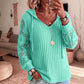 🔥LAST DAY SALE ONLY￡15.99!!🌿Women's Chic Lace Sleeve Hooded Sweater
