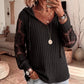 🔥LAST DAY SALE ONLY￡15.99!!🌿Women's Chic Lace Sleeve Hooded Sweater