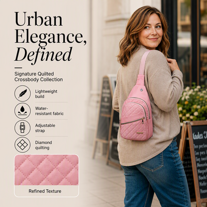 🌸LAST DAY SALE ONLY ￡9.99!!🌻Lightweight Quilted Crossbody Sling Bag