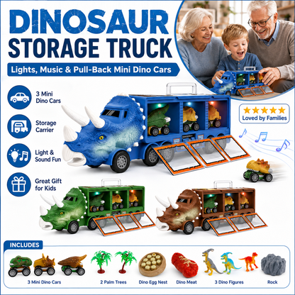⏳LAST DAY SALE ONLY ￡18.99!!🔥🦖Interactive Dinosaur Transporter Toy Truck