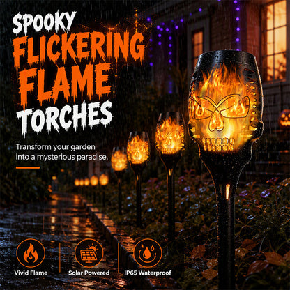 🔥LAST DAY SALE 50% OFF!!⚡50K+ SOLD!🎃 Halloween Deal | Solar Skull Stake Lights💀