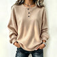⏳LAST DAY SALE ONLY ￡14.99!!✨🍂49% OFF! Womens's Casual Waffle Knit Sweatshirt