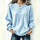 ⏳LAST DAY SALE ONLY ￡14.99!!✨🍂49% OFF! Womens's Casual Waffle Knit Sweatshirt