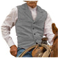 ⏳LAST DAY SALE ONLY￡15.99!🔥✨Men's Vintage Lapel Herringbone Tweed Vest👔🐴