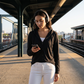 Women's Relaxed Hooded Button-Down Cardigan
