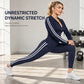 ⏳LAST DAY SALE ONLY ￡25.99!!💕✨ Sporty Everyday Comfort | Women's Striped Zip-Up Hoodie & Pants 2-Piece Set