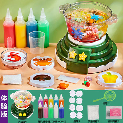 ⏳LAST DAY SALE 50% OFF!!🦄Timetome DIY Squishy Maker Kit for Kids Ages 3+ | Magic Water Elf Gel Toy Set with 20 Gels & 10 Molds, Glitter Glow Sensory Craft Activity for Creative Play