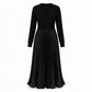 🌸 Effortless Elegance | Women's Pleated Round-Neck Maxi Dress
