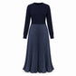 🌸 Effortless Elegance | Women's Pleated Round-Neck Maxi Dress